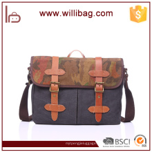 Homens novos do vintage bolsa de ombro crossbody camuflagem de lona mochila masculina